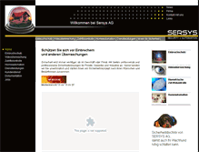 Tablet Screenshot of alarmanlagen.sersys.ch